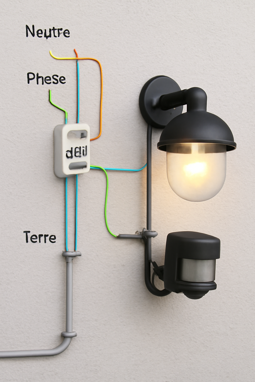 découvrez comment réaliser le branchement d'une lampe avec détecteur de mouvement grâce à un schéma clair et des explications étape par étape pour un installation facile et sécurisée.