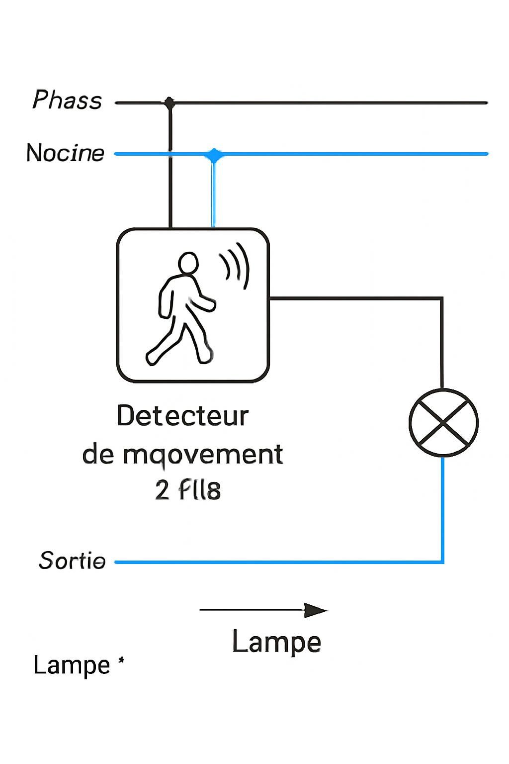 découvrez un schéma simplifié pour le branchement d'un détecteur de mouvement 2 fils, guide pas à pas pour une installation facile et efficace.